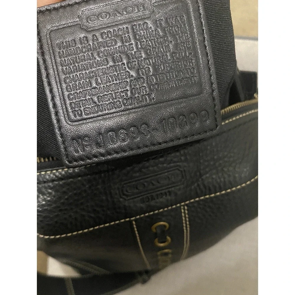 Coach Chelsea Laced Duffle Crossbody Shoulder Bag 10399 Black Leather Vintage